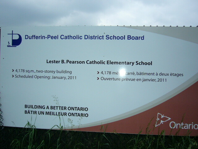 Picture of a Dufferin Peel In Development sign