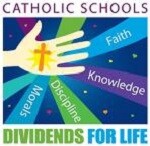 Catholic School Dividends for life graphic